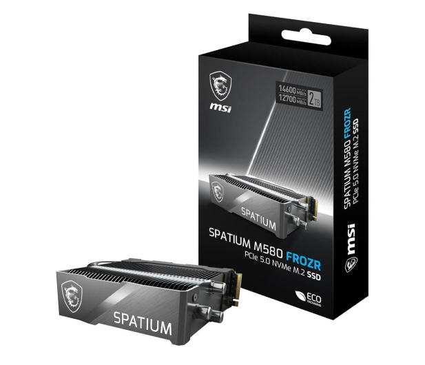 MSI 2TB M.2 PCIe Gen5 NVMe Spatium M580 Frozr Heatsink - 1243652 - zdjęcie 2